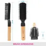 Vega Flat Brush with Wooden and Black Colored Handle with Black Brush Colored Head, 3 image