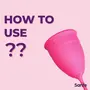 Sanfe Silicone Reusable Menstrual Cup for Women Large Size with Pouch No Leakage & Odor Protection | Rash Free | For Up to 8-10 Hours Protection | Period Cup for Women (FDA Approved), 2 image