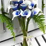 TIED RIBBONS Artificial Calla Lily Flowers Bunch for Vase and Flower Pots (10 Heads 33 cm Each Multi) - Home Decor Item for Living Room Centerpiece Table Decorations (Pot Not Included), 4 image