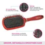 VEGA Detangling Paddle Brush for Women & Men Smooth Hair Black/Red, 3 image