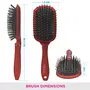 VEGA Detangling Paddle Brush for Women & Men Smooth Hair Black/Red, 2 image