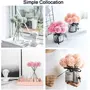 SATYAM KRAFT 5 Pcs Artificial Chrysanthemum Ball Hydrangea Flower Stick for Home Office Bedroom Balcony Living Room Decoration and Craft - (Pink Color) (Pack of 5) (Without vase), 7 image