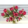 ARTSY  ARTS  Artificial Flowers for Home Decoration Rose Bunch Pink 2 Pieces Pack of Two (Combo) Dry Cut Finish Small Size Bunch | VASE NOT Included |, 2 image