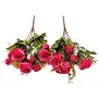 ARTSY  ARTS  Artificial Flowers for Home Decoration Rose Bunch Pink 2 Pieces Pack of Two (Combo) Dry Cut Finish Small Size Bunch | VASE NOT Included |, 6 image