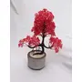 Discount4product Artificial Flowers Artificial Plant Trees Bonsai with Pot Home Decors Vases Decoration flower-White-VS10, 2 image