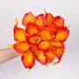 SATYAM KRAFT Artificial Foam Lily Flower Sticks for Home Decoration and Craft (Yellow/Orange Shade 10 Sticks ), 3 image