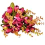 Fourwalls Artificial Decorative Mini Rose Flower Bunches (40 cm Tall 12 Branches Maroon), 4 image