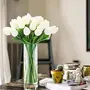 SATYAM KRAFT Artificial Foam Flowers Tulip Sticks for Home Decoration and Craft (White 10 Pieces), 5 image