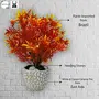 Caajib Decors | Artificial Golden Cherry Plant with Stainless Steel Pot for Home & Office Decoration, 2 image