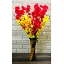 VTMT PetalshueÂ® Artificial Red & Yellow Blossom Flower Bunch for Home Decor Office | Artificial Flower Bunches for Vases (18 Sticks 45 cm), 5 image