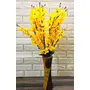 VTMT PetalshueÂ® Artificial Yellow Blossom Flower Bunch for Home Decor Office | Artificial Flower Bunches for Vases (18 Sticks 45 cm), 4 image