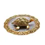 Trendy Crafts Metal Feng Shui Tortoise On Plate Showpiece (Golden Diameter: 5.5 Inch), 7 image