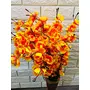 VTMT PetalshueÂ® Artificial Peach Orange Blossom Flower Bunch for Home Decor Office | Artificial Flower Bunches for Vases (18 Sticks 45 cm), 4 image
