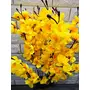VTMT PetalshueÂ® Artificial Yellow Blossom Flower Bunch for Home Decor Office | Artificial Flower Bunches for Vases (18 Sticks 45 cm), 3 image
