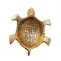 Trendy Crafts Metal Feng Shui Tortoise On Plate Showpiece (Golden Diameter: 5.5 Inch), 3 image