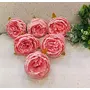 SATYAM KRAFT 8 cm Artificial Head Rose Flowers for Home Decoration and Craft (Light Pink 6 Pieces), 3 image