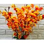 VTMT PetalshueÂ® Artificial Peach Orange Blossom Flower Bunch for Home Decor Office | Artificial Flower Bunches for Vases (18 Sticks 45 cm), 5 image