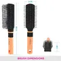 Vega Mini Flat Brush with Wooden Colored Handle and Black Colored Brush Head, 3 image