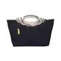 Kuber Industries Silk Clutch Ladies Handbag (Black) -CTKTC8784, 4 image