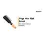 Vega Mini Flat Brush with Wooden Colored Handle and Black Colored Brush Head, 2 image