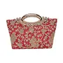 Kuber Industries Silk Clutch Ladies Handbag (Maroon) -CTKTC8792, 3 image