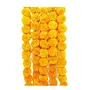 Logro Artificial Marigold Flowers Garlands for Decoration - Pack of 10 (5 Yellow + 5 Orange), 3 image