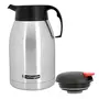 Cutting EDGE Thermo Steel Vacuum Insulated Pot 1L Silver with Push Button 8 Hours Hot or Cold Coffee/Tea Flask100% Leak Proof Easy to Carry Ideal for Tea Coffee Juice Water, 3 image