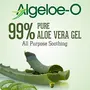 Algeloe Organic Aloe Vera Gel 99% Natural Powder Paraben Sulfate-Free With No Added Colour 500 ml, 3 image