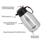 Cutting EDGE Thermo Steel Vacuum Insulated Pot 1L Silver with Push Button 8 Hours Hot or Cold Coffee/Tea Flask100% Leak Proof Easy to Carry Ideal for Tea Coffee Juice Water, 6 image