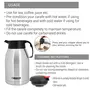 Cutting EDGE Thermo Steel Vacuum Insulated Pot 1L Silver with Push Button 8 Hours Hot or Cold Coffee/Tea Flask100% Leak Proof Easy to Carry Ideal for Tea Coffee Juice Water, 5 image