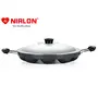 Nirlon Non-Stick 12 Cavity Appam Patra Side Handle with Steel lid, 4 image
