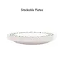 Larah By Borosil Sage Silk Series Opalware Dinner Set 35 Pieces White, 7 image