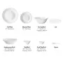 Larah By Borosil Sage Silk Series Opalware Dinner Set 35 Pieces White, 4 image