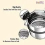 Maple 2-Tier Stainless Steel Multi-purpose Steamer with Glass Lid for Cooking (22 cm) - Idlis Boiled Vegetables Momos Dhoklas (Steamer with Idly Plates), 2 image