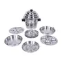 ANCHARA Stainless Steel 6-Plates Induction and Gas Stove Compatible for Idly Cooker (Silver), 2 image