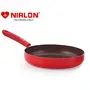 Nirlon Red Stone Aluminium Non-Stick Induction Base Fry Pan with Glass Lid, 2 image