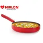 Nirlon Red Stone Aluminium Non-Stick Induction Base Fry Pan with Glass Lid, 5 image