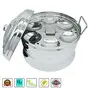 PANCA Idly Maker Steamer Plate Stainless Steel Idli Cooker Multipurpose Steel Multi Plate Idly Pot with Steamer Silver (18 IDLI BIG), 2 image