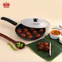 BMS Lifestyle  BMS Appam Patra| Paniyarakkal | 12 Cavity Appam Patra Two Side Handle with Steel lid & Wooden Picker, 3 image