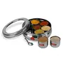 Sumeet Stainless Steel Belly Shape Masala (Spice) Box/Dabba/Organiser with See Through Lid with 7 Containers and Small Spoon (Medium), 3 image