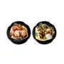 Home Decorise Melamine French Fries Momos Paneer Tikka Serving Platter with 2 Bhalla Plate and 2 Dip Bowls Unbreakable Serving Dessert and Snacks Platter/Tray (Matt Black Combo Pack of 8), 5 image