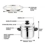 Prabha Stainless Steel Heavy Gauge Bottom Idli Cooker Idli Maker with 6 Plates Set with Stainless Steel Lid Idli Maker 4 Idli in Each Plate 24 Idli in one time., 4 image