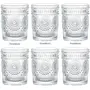 PrimeWorld Embossed Romantic European Crystal Whiskey Glasses Set of 6 pcs- 300 ml Bar Glass for Drinking Bourbon Whisky Scotch Cocktails Cognac- Old Fashioned Cocktail Tumblers, 5 image