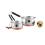 Meq  Meqstore Stainless Steel Copper Bottom Flat Base Stove Bottom Sauce Pan Milk Pan Tea & Coffee Pot Tapeli Patila Cookware Container with Handle 1700 ml, 3 image