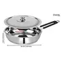ETHICAL FINEART Stainless Steel Encapsulated Bottom Fry Pan with SS Lid (1.4L), 2 image
