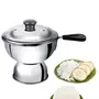 Panca Stainless Steel Chiratta Puttu Maker Chiratta Maker with Handle Use with Pressure Cooker Puttu Kutti Puttu Steamer Puttu Cooker Silver Make in India, 4 image