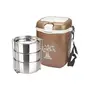 Nayasa Electromate 3 Electric Tiffin with 3 Stainless Steel Containers (Brown), 2 image