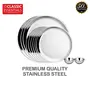 Classic Essentials High Grade Stainless Steel Double Walled Dinner Set of 40 pcs (Out Side Shiny Finish and in Side Matte Finish) -Silver, 3 image