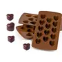 Laxvila India 14 Grid (Pack of 3) Heart Shape Plastic Ice Cube Tray Chocolate Mould Refrigerator Ice Cube for Cocktail Whiskey Fruit Juice Soft Drink (Multi Color), 2 image