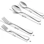 Classic Essentials Stainless Steel Cutlery Stand Spoon and Fork Rack Holder Stainless Steel Cutlery Set (Pack of 25), 6 image